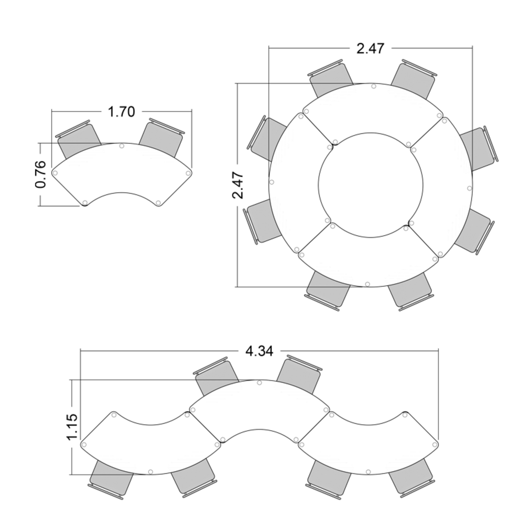 Mesa Group Curva 170