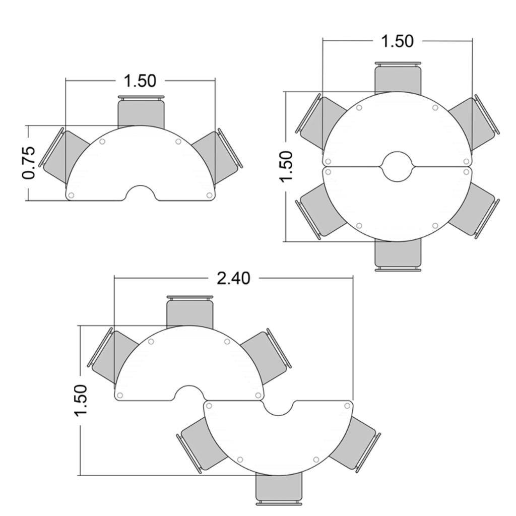 Mesa Group Meia-Lua 150